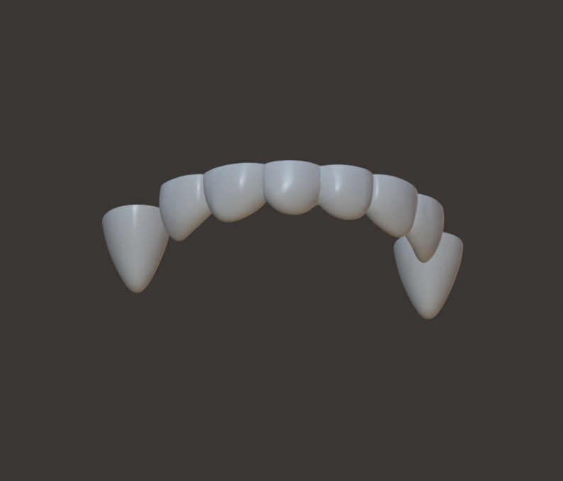Toony canine teeth STL file for 3D printing image 5