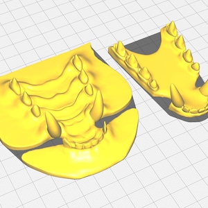 Realistic canine or fox teeth STL file for 3D printing image 1