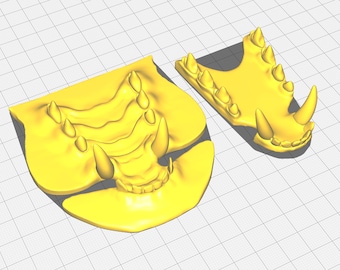 Realistic canine or fox teeth - STL file for 3D printing