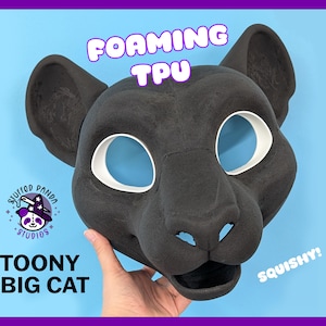 TPU toony big cat tiger lion cheetah diy base for fursuit or mascot heads