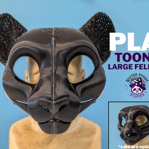 Large toony feline base hinged with elastic printed in PLA+