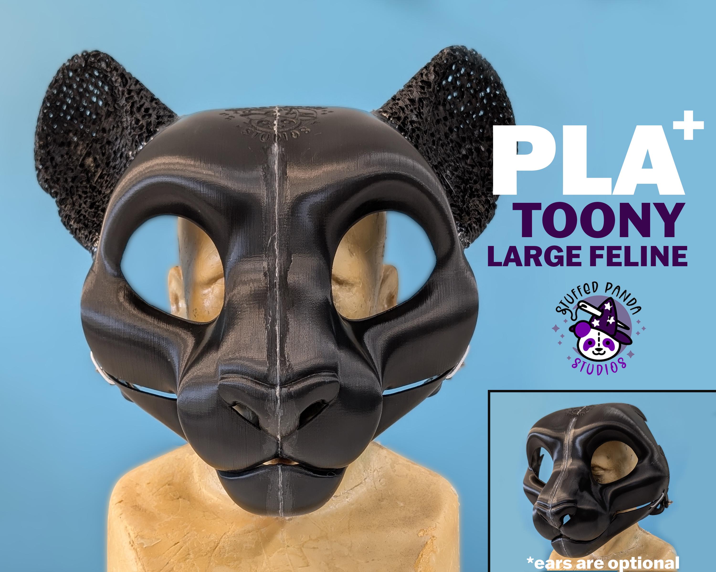Large toony feline base hinged with elastic printed in PLA+