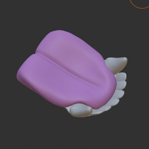 Kemono dog lower teeth and tongue - STL file for 3D printing