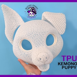 TPU kemono toony domestic puppy dog diy base for fursuit or mascot heads