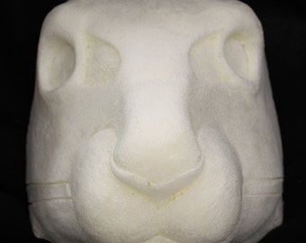 DIY expanding foam realistic jackrabbit rabbit hare bunny jackalope head mask base for animal costumes, fursuits, and mascots
