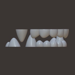 Toony canine teeth STL file for 3D printing image 2