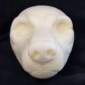 DIY expanding foam realistic canine dog wolf coyote head mask base for animal costumes, fursuits, and mascots