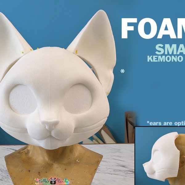 DIY small toony kemono cat foam base for fursuit or mascot heads