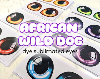 Dye sublimated African wild dog eyes - waterproof, vivid, durable, PVC mesh