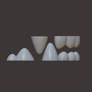 Toony canine teeth STL file for 3D printing image 1