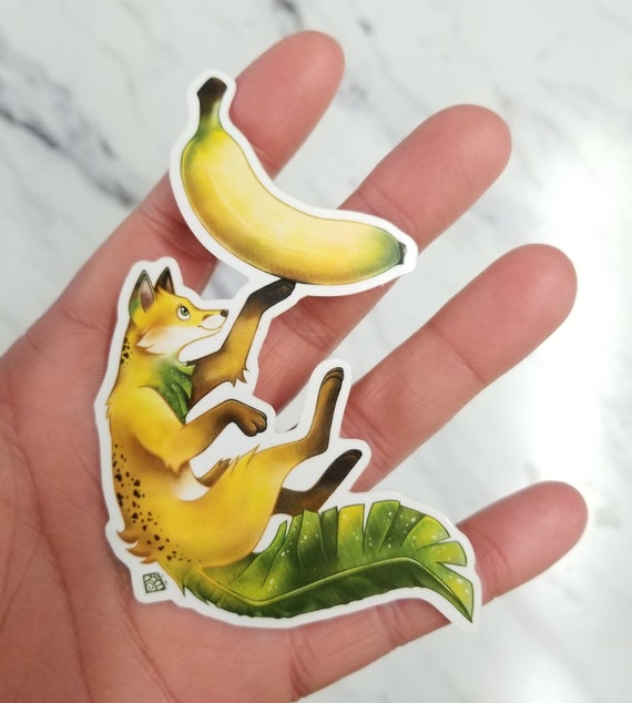 Banana Fox Waterproof Outdoor Vinyl Sticker Decal Etsy