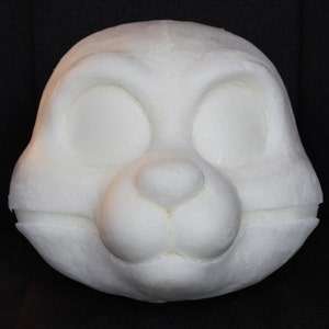 DIY expanding foam toony small critter head mask base for animal costumes, fursuits, and mascots