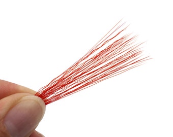 Pack of 50 (6&#39;&#39; long) red realistic whiskers for mascot costumes, masks, fursuits, sculptures, and more