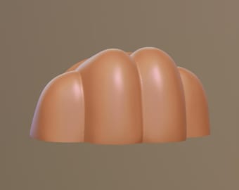 Small hollow fursuit toes - STL file for 3D printing comes with TPU settings