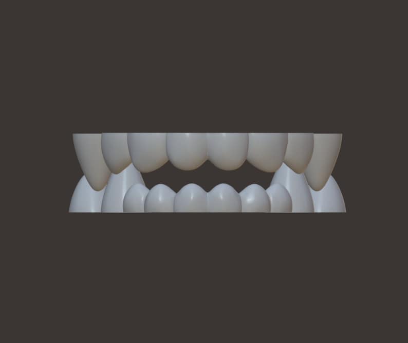 Toony canine teeth STL file for 3D printing image 4