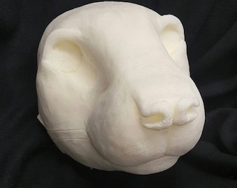 Base per maschera con testa di topo realistica in schiuma espandibile fai-da-te per costumi di animali, tute da pelliccia e mascotte