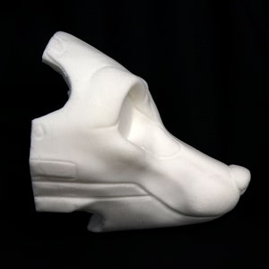DIY realistic LARGE fox foam mask base for creating animal costumes, fursuits, and mascots