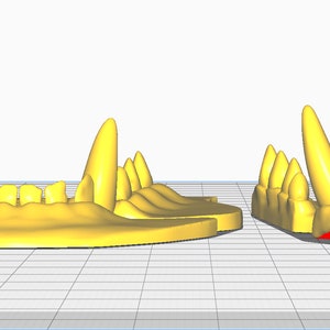 Realistic canine or fox teeth STL file for 3D printing image 3