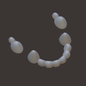 Toony canine teeth STL file for 3D printing image 9