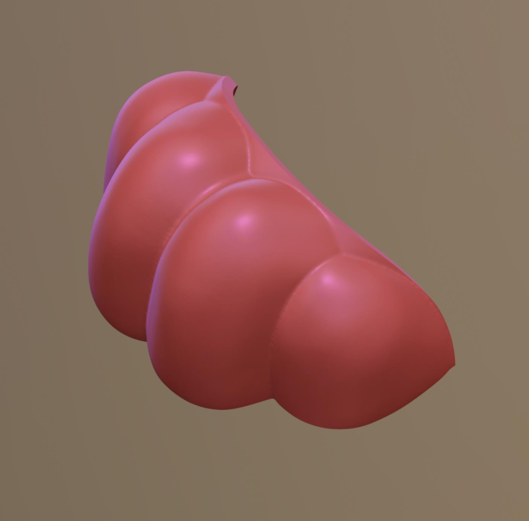 Large hollow fursuit toes - STL file for 3D printing comes with TPU settings