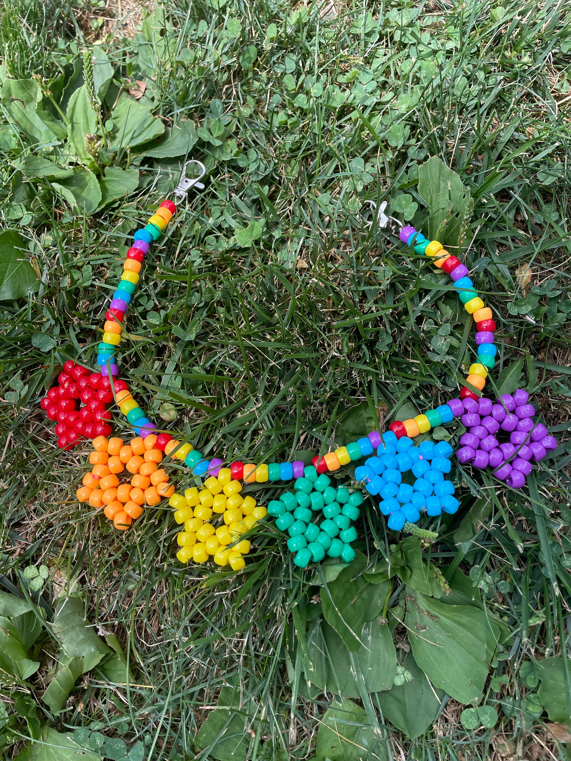Kandi Loop Rainbow Kandi Star Belt Loop Chain - Etsy