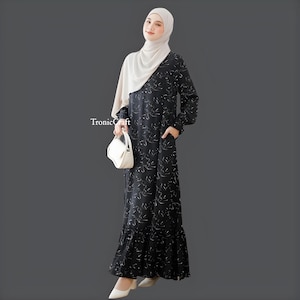 Le Khari Maharani Rayon Viscose Dress Stylish Gamis,Muslim Dress,Muslim Dress Wedding,Women Muslim Attire,Women Islamic Dress,Islamic Dress