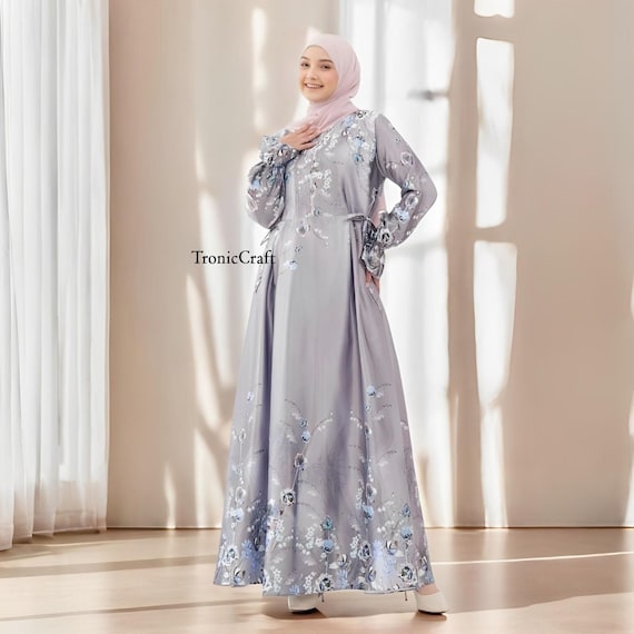 lady muslim dress Women Lace Sleeve Islamic Modest Robe Dress with Hijab Scarf Garment Care IDOPIP Two Pieces Jilbab Modest