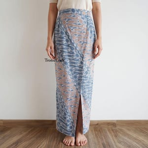 Batik Wrap Skirt Hand Stamped Cotton Samping Ethnic Kebaya Bottom
