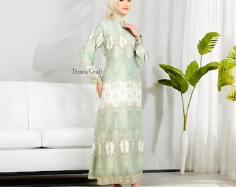 Mint Green Crinkle Abaya Stylish Amelia Women's Muslim Dress,muslim Dress,muslim  Dress Wedding,women Muslim Attire,women Islamic Dress - Etsy