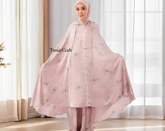 Allura 2in1 Mukena per adulti elegante e confortevole per il culto, Mukena, abito da preghiera musulmano, abbigliamento da preghiera musulmano, abito da preghiera, preghiera musulmana