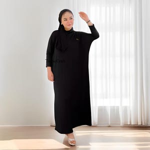 Maura Batwing Gamis Elegant Knit Fabric for Stylish Modest Wear,Muslim Dress,Muslim Dress Wedding,Women Muslim Attire,Women Islamic Dress