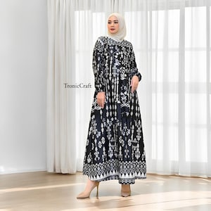 Maxmara ムスリムドレス 大きいサイズ 花柄モチーフ、ムスリムドレス、ムスリムドレス ウェディング、女性用ムスリム衣装、女性用イスラムドレス、イスラムドレス