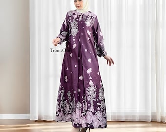 Diseño contemporáneo con motivos modernos de gamis musulmanes, vestido musulmán, vestido musulmán para boda, atuendo musulmán para mujer, vestido islámico para mujer, vestido islámico