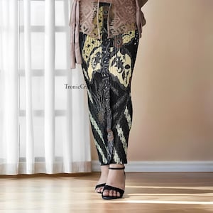 Atila Pleated Batik Skirt Elegant and Comfortable Kebaya Bottom,Batik Pattern Skirt,Wrap Skirt,Batik Skirt,Ethnic Batik,Bali Beach Skirt