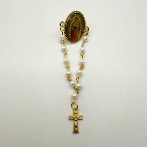 Hat Pins | Virgen De Guadalupe Hat Chain | Religious Hat Chain | Rosary Hat Chain | New Era Hat Chains
