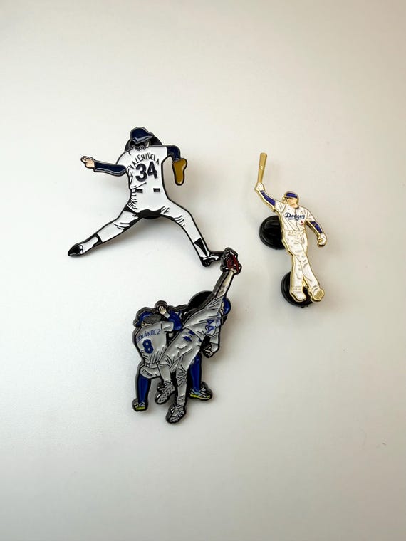 LA Baseball Theme Hat Pin | Blue & White Hat Pin | Heaven on Earth Inspired Pin | Los Angeles Style Pin | Cute Baseball Hat Accessory