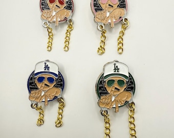 Hat Pins |  Dodgers Hat Clip | LA Hat Clip | Blue Heaven On Earth Pin | Los Angeles Pin