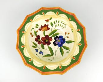 16" 'Wildflowers' Decorative Ceramic Serving Bowl Designed by Pamela Gladding for Certified International