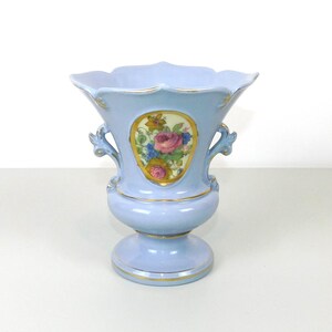 Tebor Crownford China Hand Painted Ceramic Vase - Made in USA