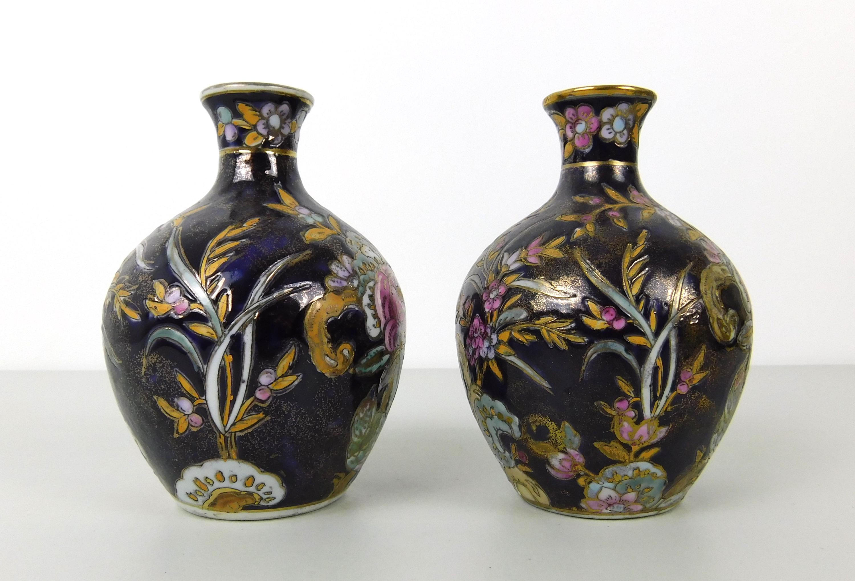 ヴィンテージ 5インチ 陶器 手描き 中国風花瓶 ペア - Etsy 日本