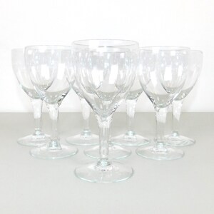 Vintage Set of 8 Clear Crystal Cordial/Shot Glasses