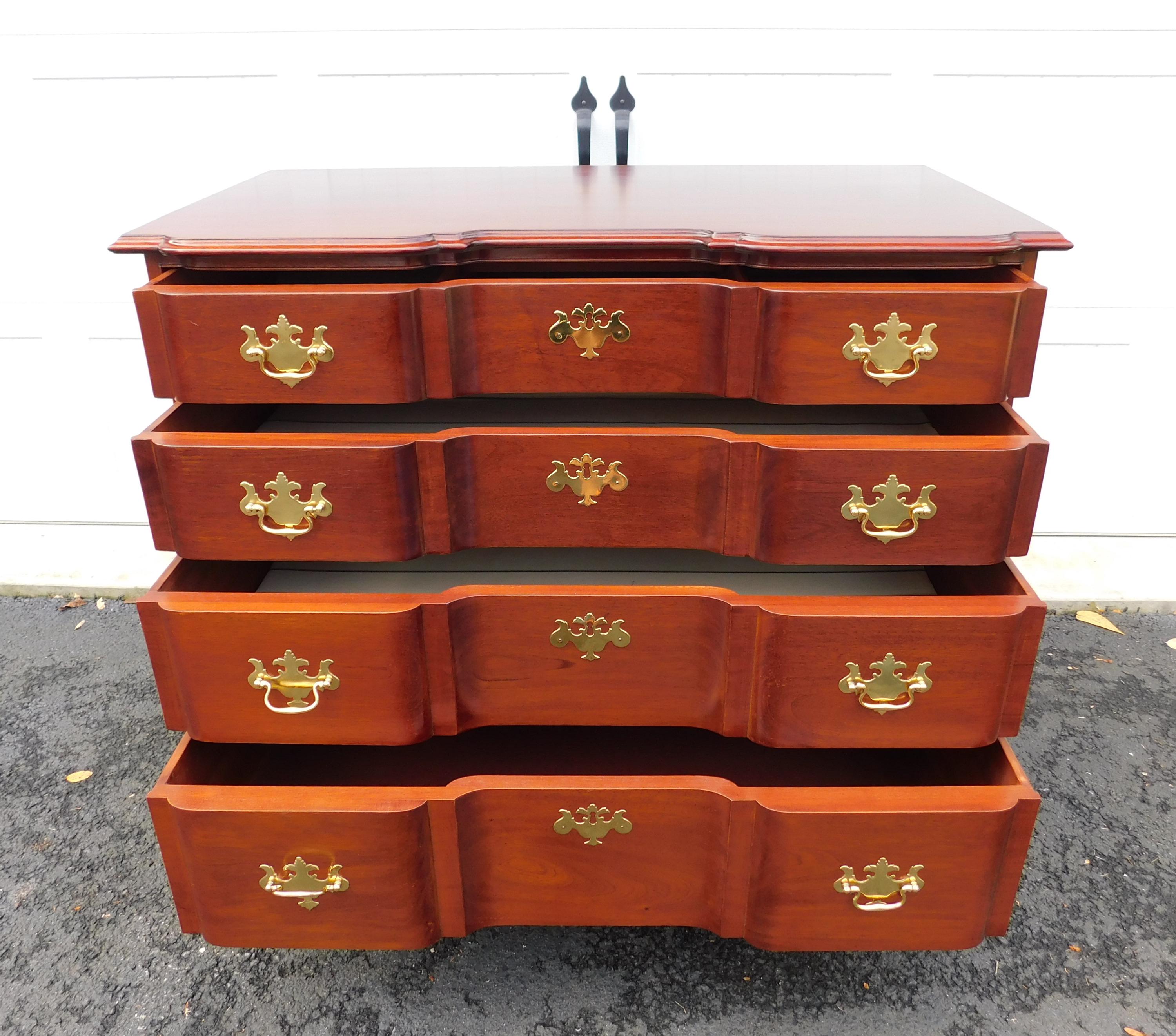 Kindel Furniture Georgian Style Block Front Mahogany Chest of Drawers ...