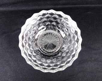 Fostoria American Clear 8" Round Glass Bowl | Vintage Serving Bowl
