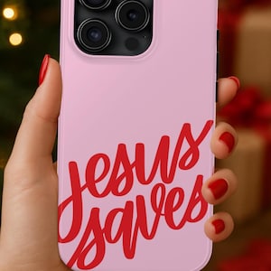 Funda para teléfono Jesús, funda cristiana para iPhone 15, funda navideña, regalo de bautismo para adolescentes, funda de tendencia navideña, funda brillante inalámbrica para teléfono celular de Acción de Gracias 17