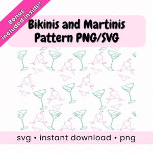 Bikinis and martinis bachelorette png digital martinis and bikinis svg tote bag pattern can cooler kinis and tinis theme beach bach party