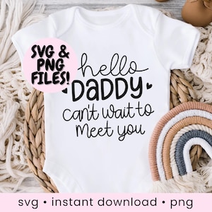 Anúncio de gravidez para o marido svg surpresa revelação da gravidez svg em breve bodysuit revelação do bebê bodysuit fofo revelação da gravidez novo pai