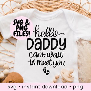 Body surpresa de gravidez svg anúncio de bebê para marido presente novo pai em breve svg para body menina svg roupa de recém-nascido cricut