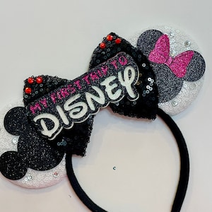 Disney Headband First Disney Trip Mickey and Minnie, Disney Castle, Disney Bow