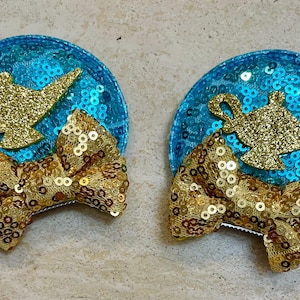 Aladdin JASMINE inspired Mickey / Minnie Ears Hair Clips. lightweight.