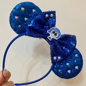 Bandeau d&#39;oreilles Mickey / Minnie Mouse inspiré de Inside Out SADNESS. léger.